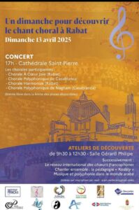 Affiche pour le concert A cœur joie Rabat