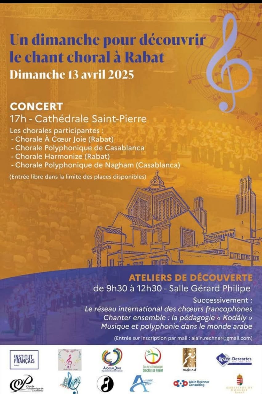Affiche pour le concert A cœur joie Rabat