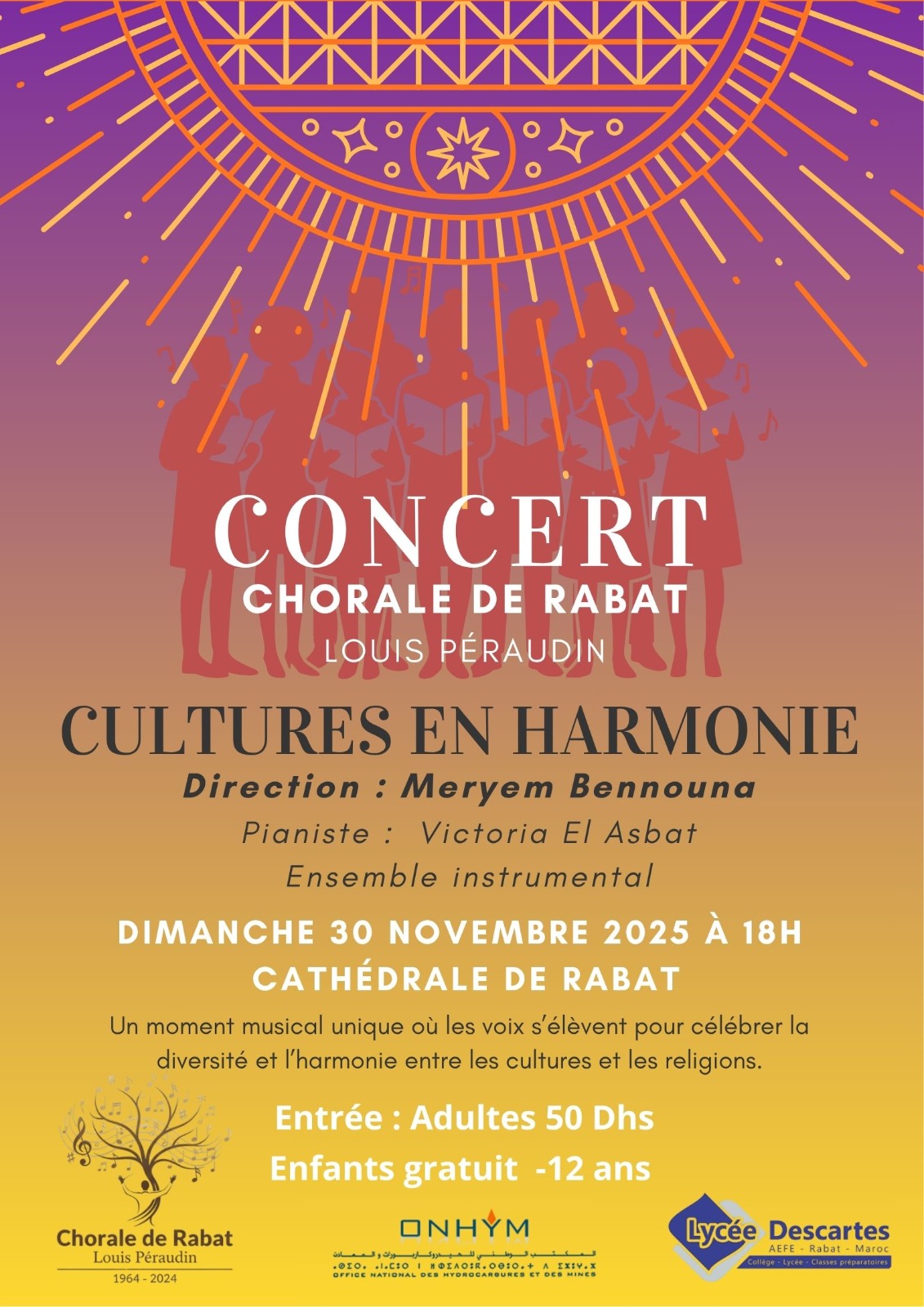 Concert de la Chorale de Rabat Louis Péraudin – Cultures en harmonie